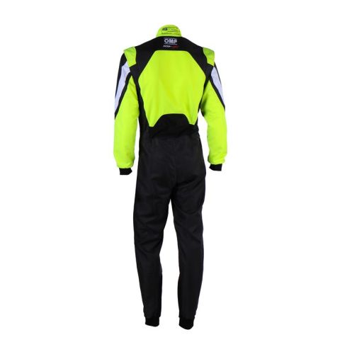 Kombinezon kartingowy OMP KS-3X FIA 8877-2022 czarno-żółty fluo