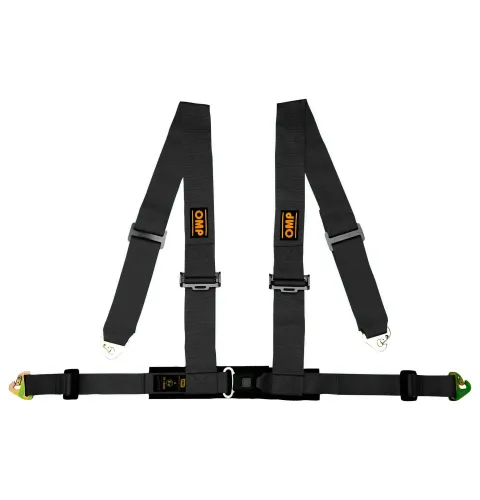 Pasy bezpieczeństwa OMP RACING 4M – 2", 4-pkt. ECE czarne