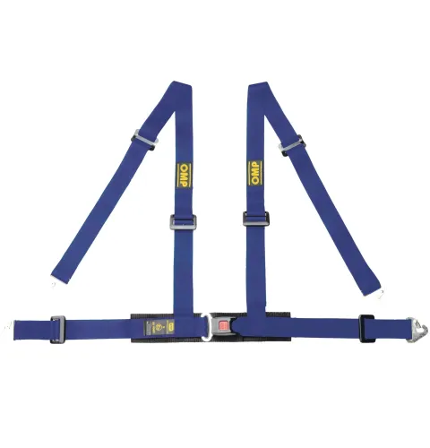 Pasy bezpieczeństwa OMP ROAD 4M – 2", 4-pkt. ECE niebieskie