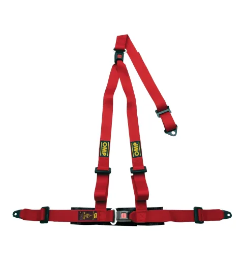 Pasy bezpieczeństwa OMP STRADA 3 – 2", 3-pkt. ECE czerwone