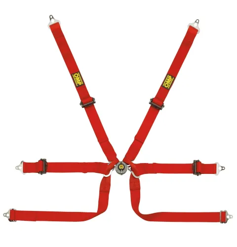 Pasy bezpieczeństwa OMP TECNICA PROTOTYPE PULL UP – 2'', 6-pkt. FIA 8853-2016 czerwone