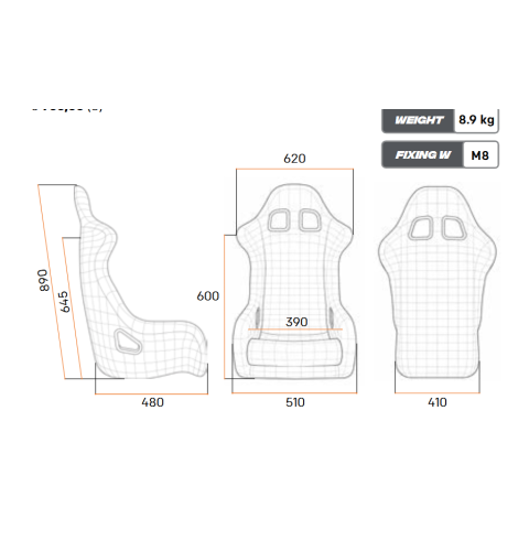 Fotel WRC-R ART personalizowany FIA 8855-1999 czarny