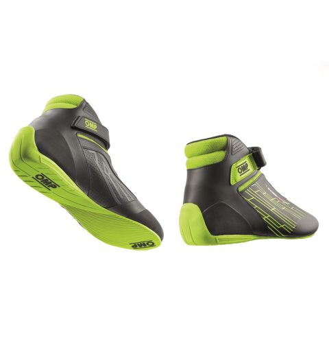 Buty kartingowe OMP KS-2X FIA 8877-2022 czarno-żółte fluo