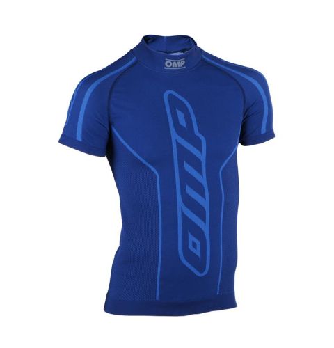 T-shirt kartingowy dziecięcy OMP KS niebieski