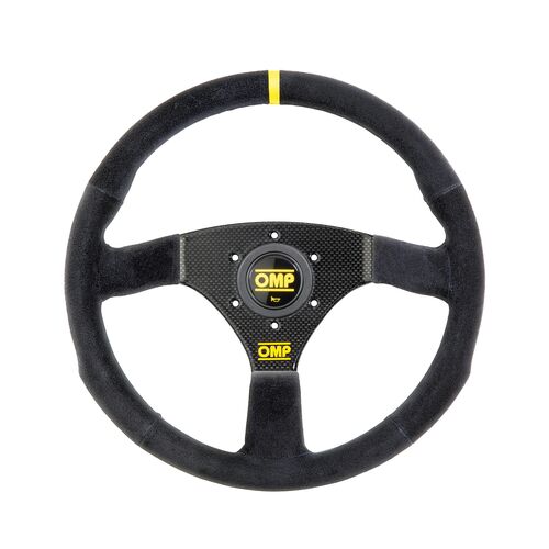 Kierownica zamszowa OMP CARBON S czarna