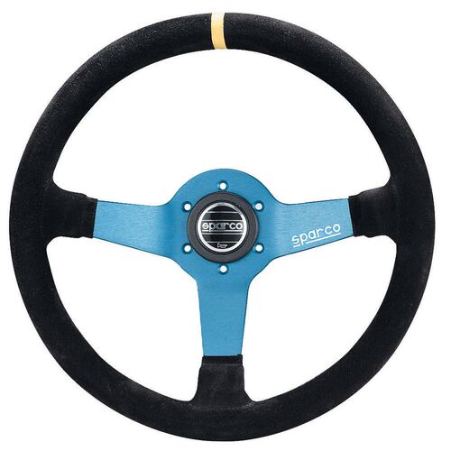 Kierownica zamszowa SPARCO L550 czarno-niebieska