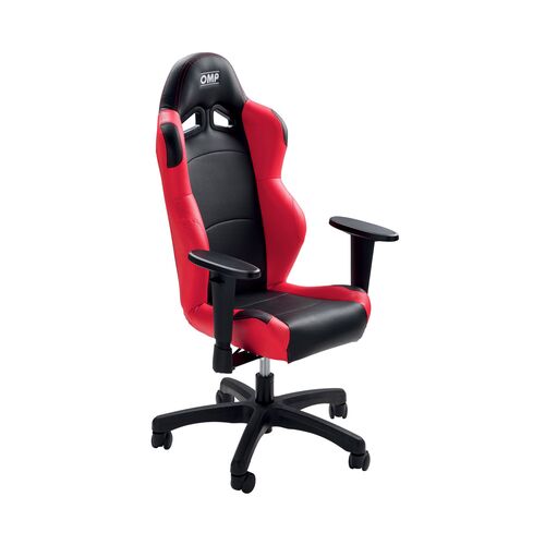 Fotel biurowy dziecięcy MINI OMP CHAIR czarno-czerwony