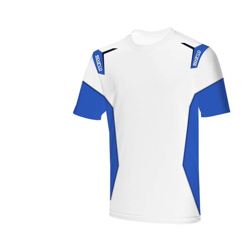 T-shirt SPARCO SKID 2020 - biało-niebieski