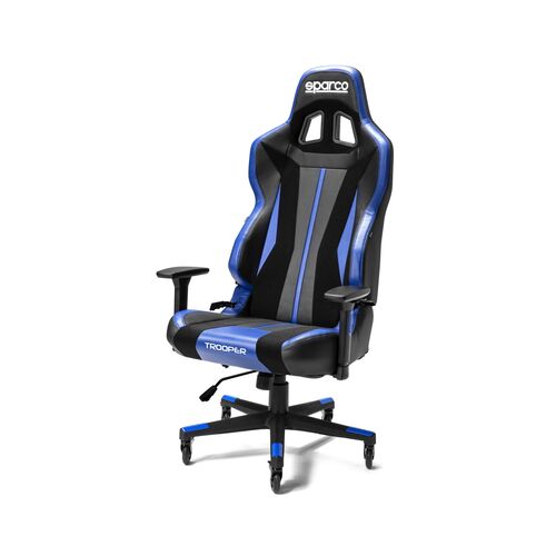 Fotel biurowy SPARCO TROOPER – czarno-niebieski