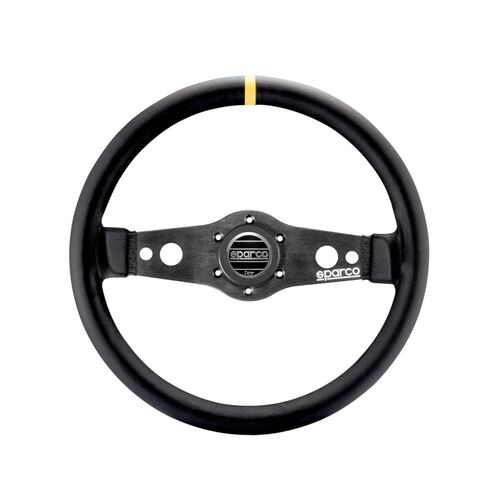 Kierownica skórzana SPARCO R215 FLAT czarna