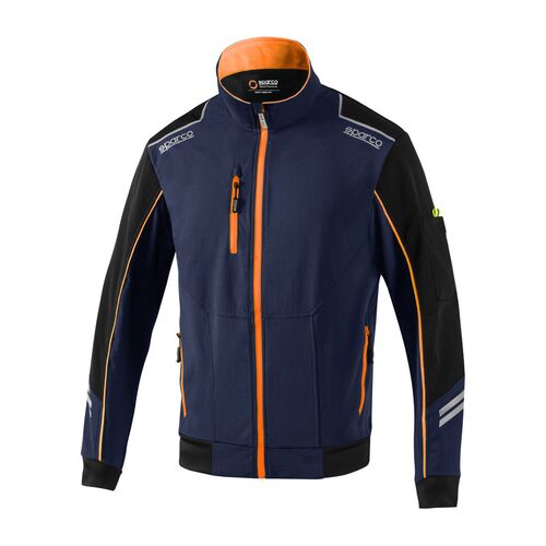 Kurtka SPARCO TECH LIGHT-SHELL - granatowo-pomarańczowa