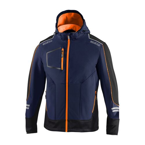 Kurtka SPARCO TECH SOFT-SHELL - granatowo-pomarańczowa