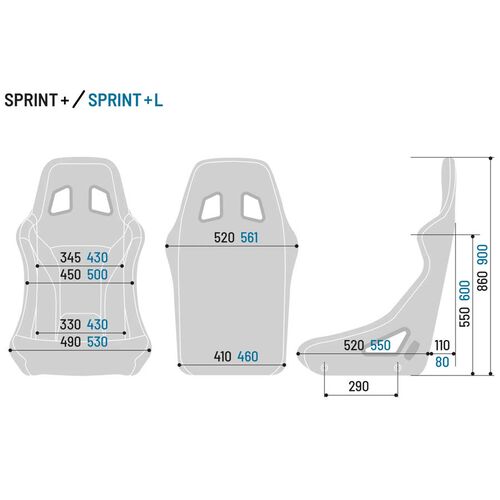 Fotel Sparco Sprint+ 8855-1999 czerwony