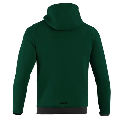 Bluza zapinana z kapturem Sparco ciemnozielona