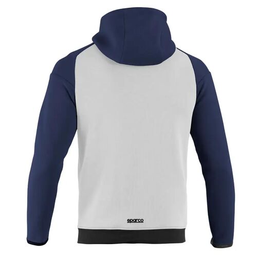 Bluza zapinana z kapturem Sparco biało-granatowa