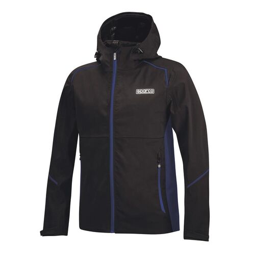 Kurtka przeciwdeszczowa Sparco Shell czarno-granatowa