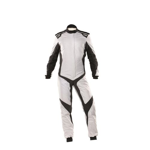 Kombinezon OMP ONE EVO X FIA 8856-2018 srebrno-czarny