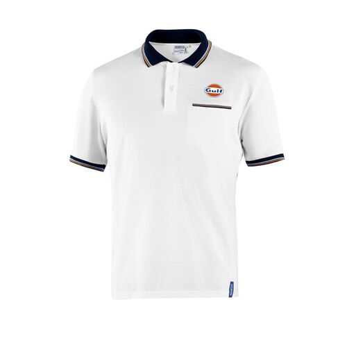 Koszulka Polo Sparco Gulf z kieszonką biała